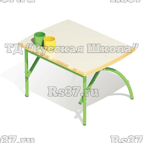 Стол регулируемый «Бамбуча» одноместный, столешница фанера, с 1 по 3 м/к зеленый RAL 6018