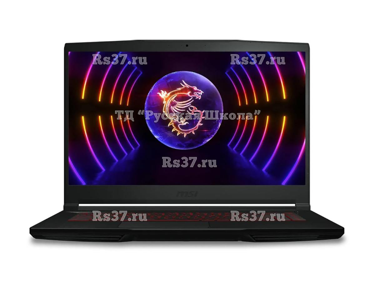 Ноутбук игровой MSI GF63 Thin 12UCX-1037XRU 9S7-16R821-1037, 15.6", IPS, Intel Core i5 12450H 2ГГц, 8-ядерный, 16ГБ DDR4, 256ГБ SSD, NVIDIA GeForce RTX 2050 - 4 ГБ, Free DOS, черный