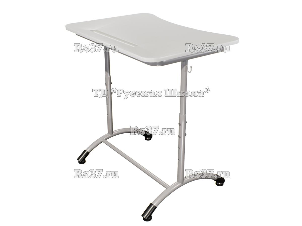 Стол ученический ДЖЕТ 1-мест регулируемый по высоте «Точка роста» (гр. 4-6, ст. Серая, кр. Серая, мк. Серый)