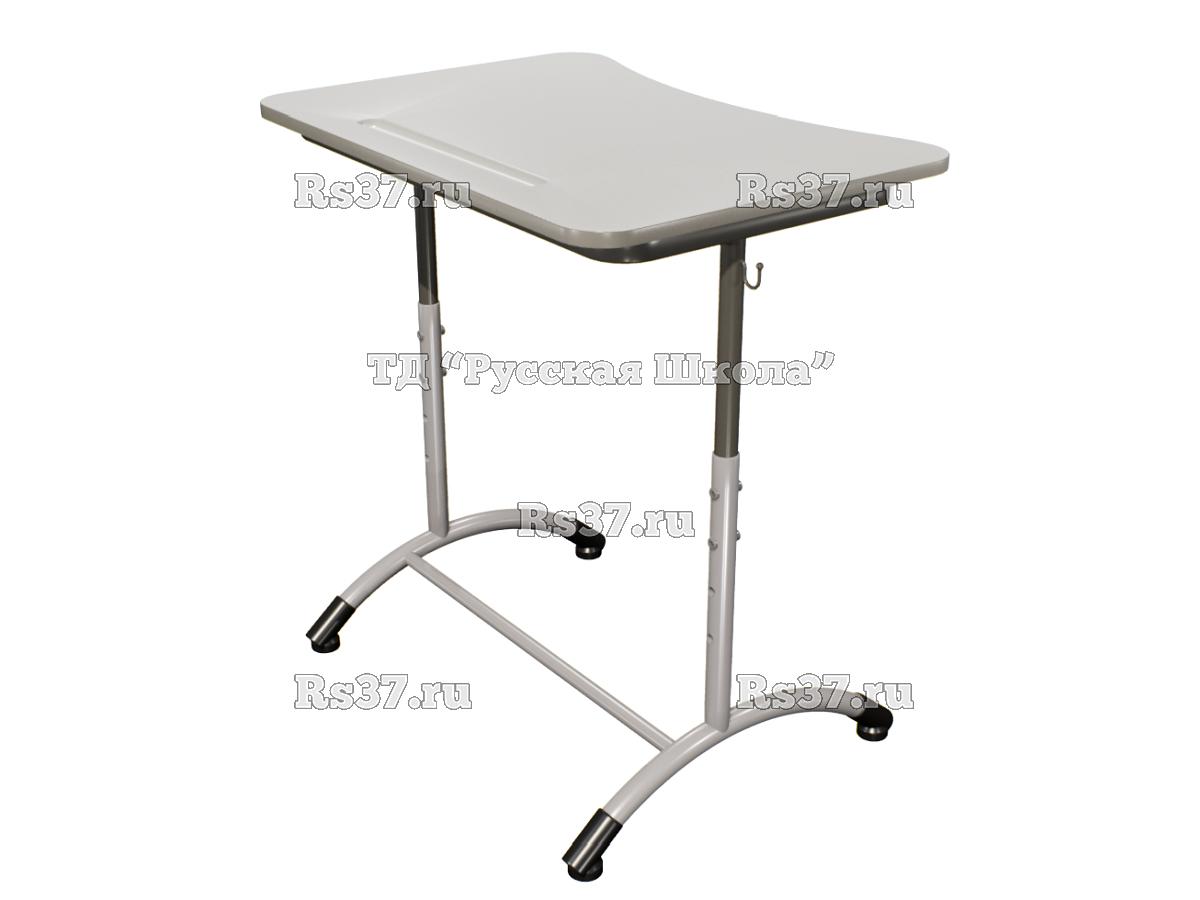 Стол ученический ДЖЕТ 1-мест регулируемый по высоте «Точка роста» (гр. 4-6, ст. Серая, кр. Мокко, мк. Мокко/Серый)