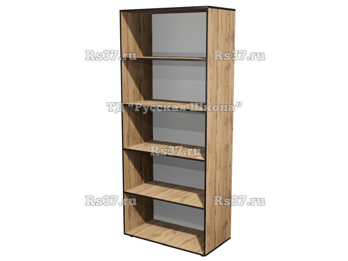 Шкаф КВАНТ 25M100 широкий стеллаж «Точка роста» (ЛДСП 16 мм, кор. Дуб вотан, кр. Чёрная)