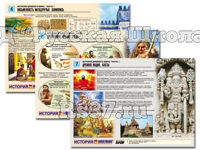 Комплект таблиц по истории раздат. "История древнего мира. Ч1" (цвет., лам., А4, 8 шт.)