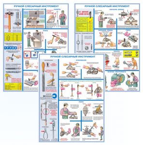 Плакаты "Ручной слесарный инструмент" (3 листа, формат 45*60)