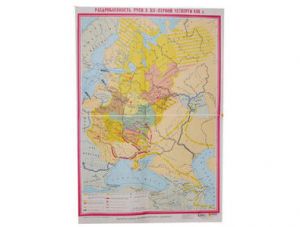 Учебная карта "Раздробленность Руси в ХII - первой четверти ХIIIв.в." (матовое, 1-стороннее лам.)